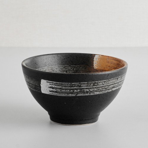 Dark Brown Fusion Miso Soup Bowl 4.5"