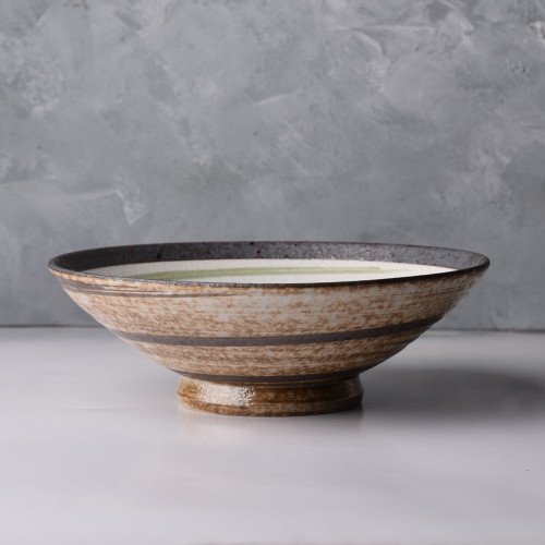 Himeji Green Wide Bowl 9"