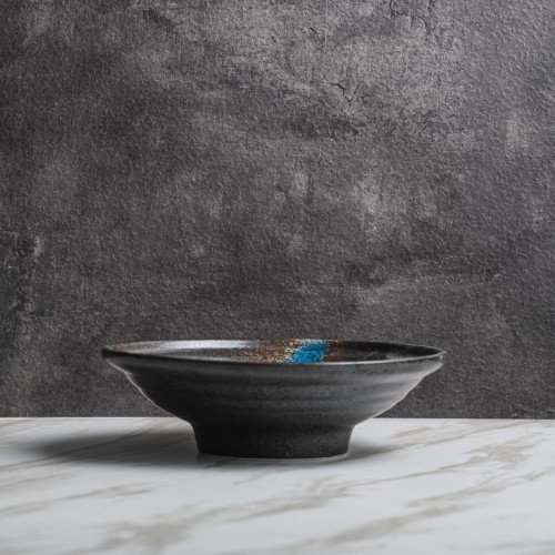 Luster Blue Noodle Bowl 8"