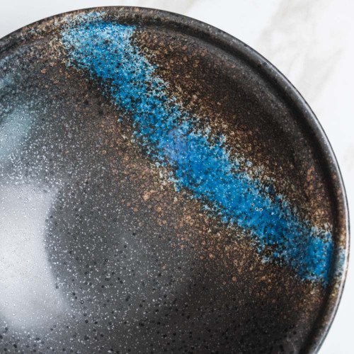 Luster Blue Noodle Bowl 8" 5