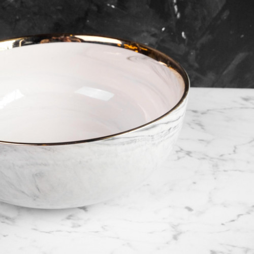 Marble Purity White Salad Bowl 7" 4