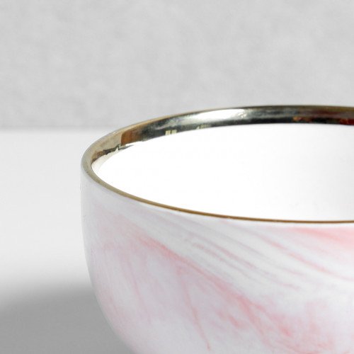 Marble Blush Rice Bowl 4.5" 2