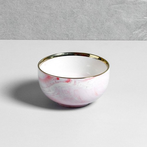 Marble Blush Rice Bowl 4.5" 4