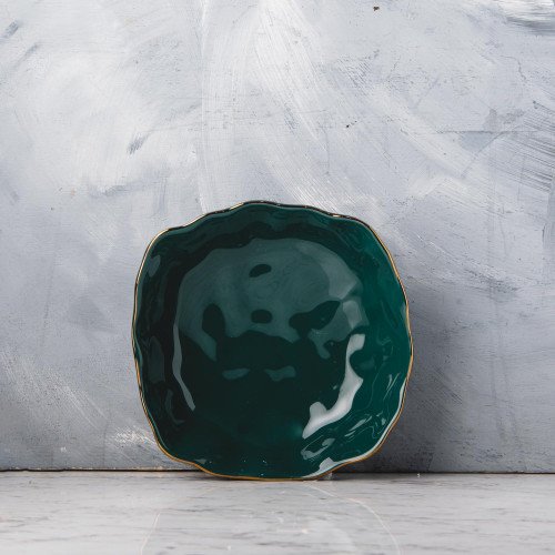 Sliver Tint Green Square Bowl 6.8"