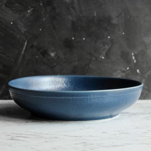 Prussian Blue Coupe Salad Bowl 9"