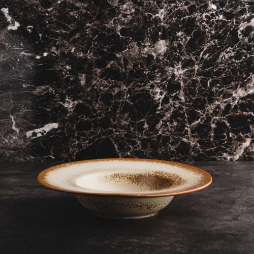Torched Cream Pasta Bowl 9" 2