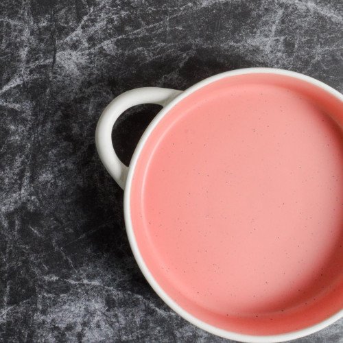 Groovy Pink Bowl with Handle 7.5" 4