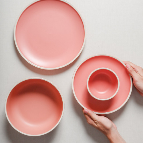 Whimsical Pink Rice Bowl 4.5" 2