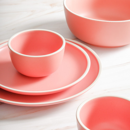 Whimsical Pink Salad Bowl 8" 4