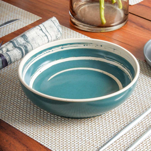Forest Green Salad Bowl 8" 6