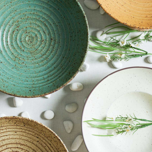 Concrete Layer Pasta Bowl 9" - Sage 2