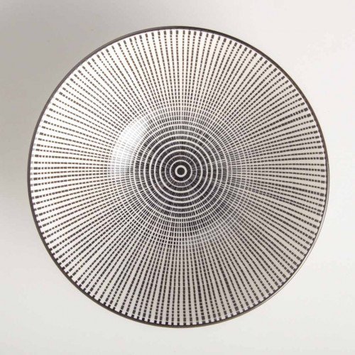 Tokusa Salad Bowl 7" - Black Dots 4