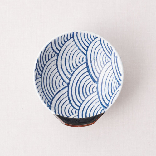 Seigaiha Bowl with handle 5"