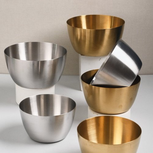 Korea Style 304 Stainless Steel Salad Bowl 18cm - Gold 5