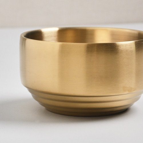 Korea Style Rice Bowl with Lid 10.5cm - Gold 3