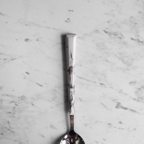 White Marble Silver Table Spoon 3