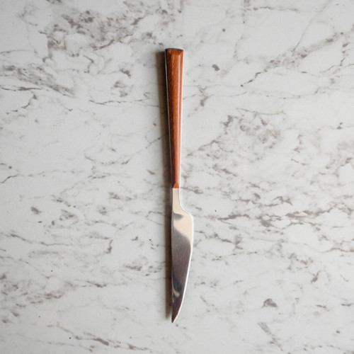 Wooden Accent Silver Table Knife