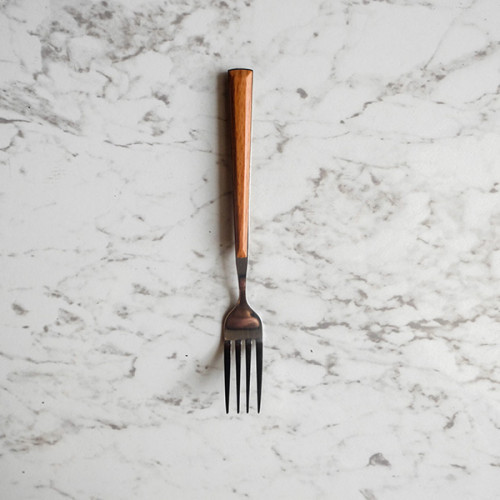 Wooden Accent Silver Cutleries Set 3
