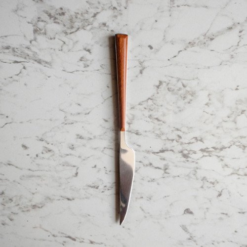 Wooden Accent Silver Cutleries Set 7