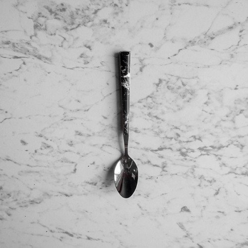Black Marble Silver Cutleries Set 2