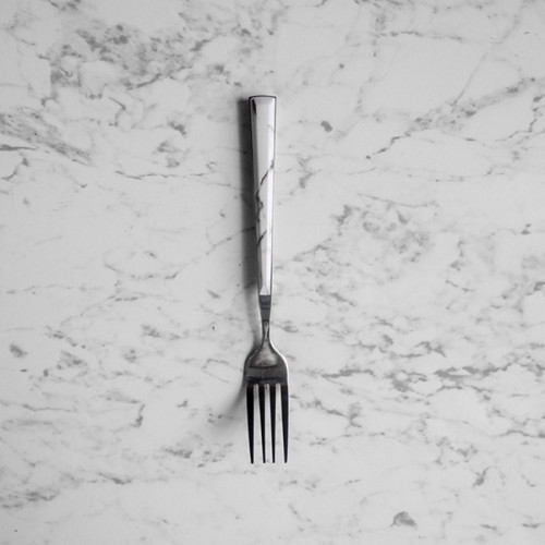 White Marble Silver Cutleries Set 2