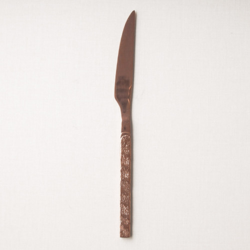 Embossed Rose Gold Table Knife
