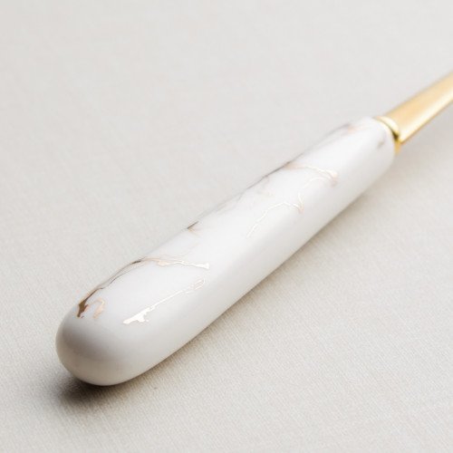Marble Streaks White Table Fork 3