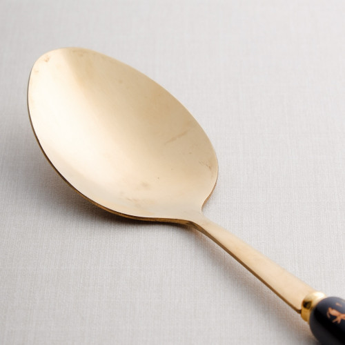 Marble Streaks Black Table Spoon 2