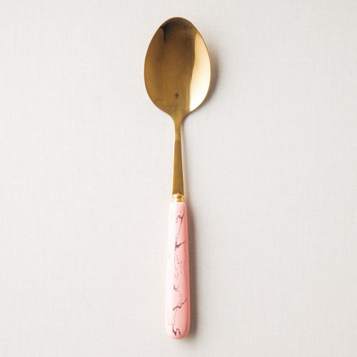 Marble Streaks Pink Table Spoon