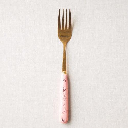Marble Streaks Pink Table Fork