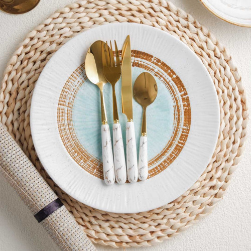 Marble Streaks White Cutleries Set 2
