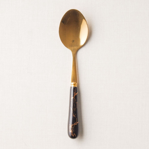 Marble Streaks Black Cutleries Set 6