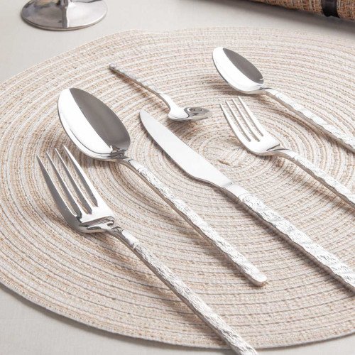 Embossed Silver Cutleries Set 2