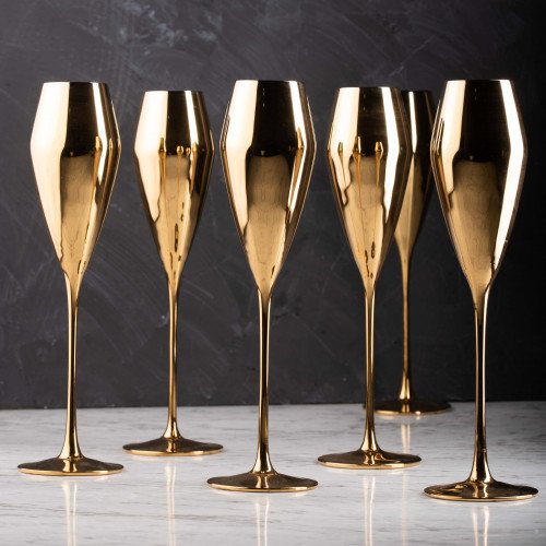 MARQUIS 250cc GOLD STEM CHAMPAGNE GLASS 040