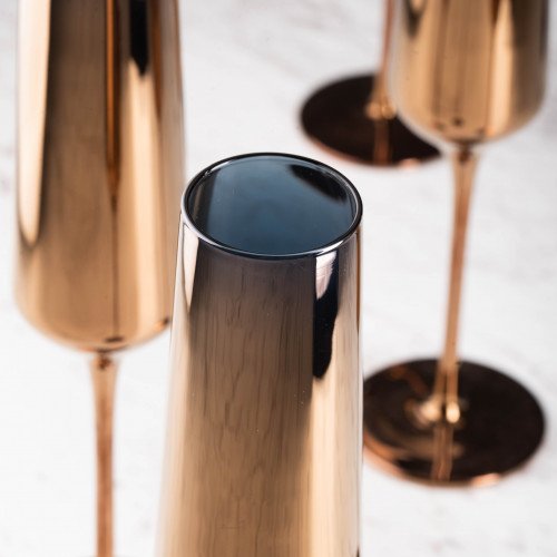 DUKE 255cc ROSE GOLD CHAMPAGNE GLASS 042 2