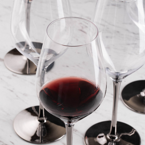 VISCOUNT 490cc SILVER STEM WINE GLASS 051 2