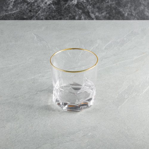 Faceted Bar Glass 340ml - Crystal 5