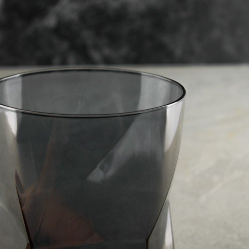 Faceted Bar Glass 400ml - Tempered Black 2