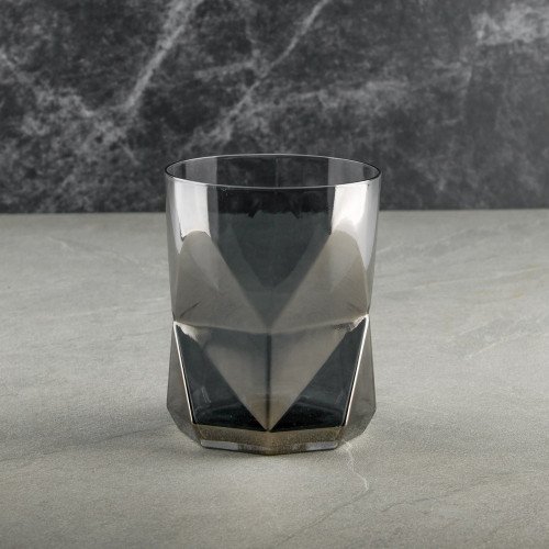 Faceted Bar Glass 400ml - Tempered Black 3