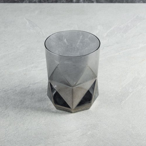 Faceted Bar Glass 400ml - Tempered Black 4