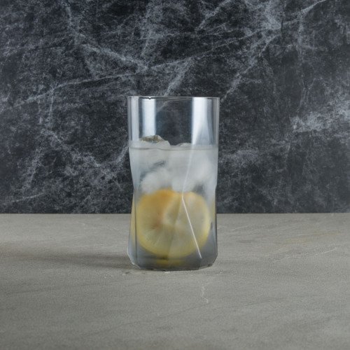 Faceted Bar Glass 525ml - Tempered Black