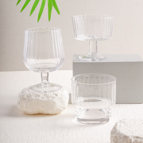 Striped Gelato Cup 320ml - Goblet Style 5