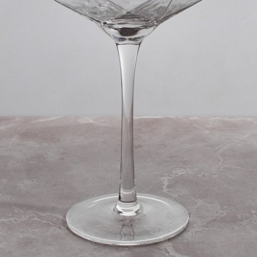 Crown Patterned Wine Glass 570ml - Natural 4