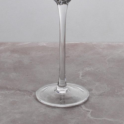 Crown Patterned Champagne Glass 310ml - Natural 4