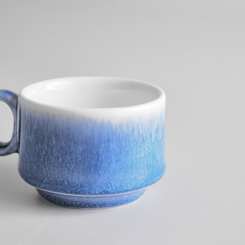 Gaia Caldera Blue Espresso Cup Stackable 3