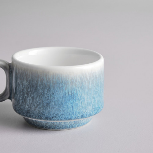 Gaia Caldera Grey Espresso Cup Stackable 3