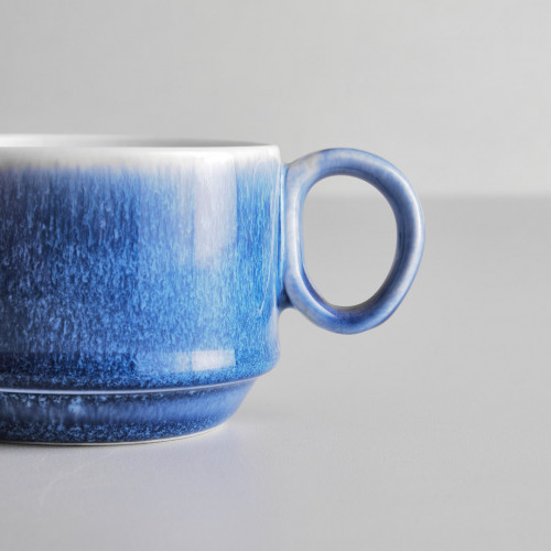 Gaia Caldera Blue Coffee Cup Stackable 2