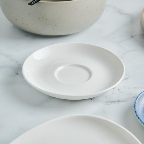 Ora White Tea Saucer Stackable 4