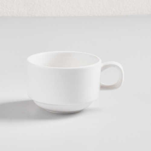 Ora White Coffee Cup Stackable 14cl