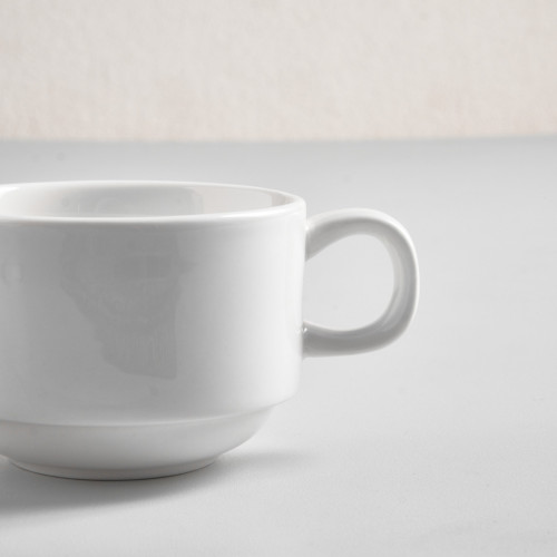 Ora White Coffee Cup Stackable 14cl 3